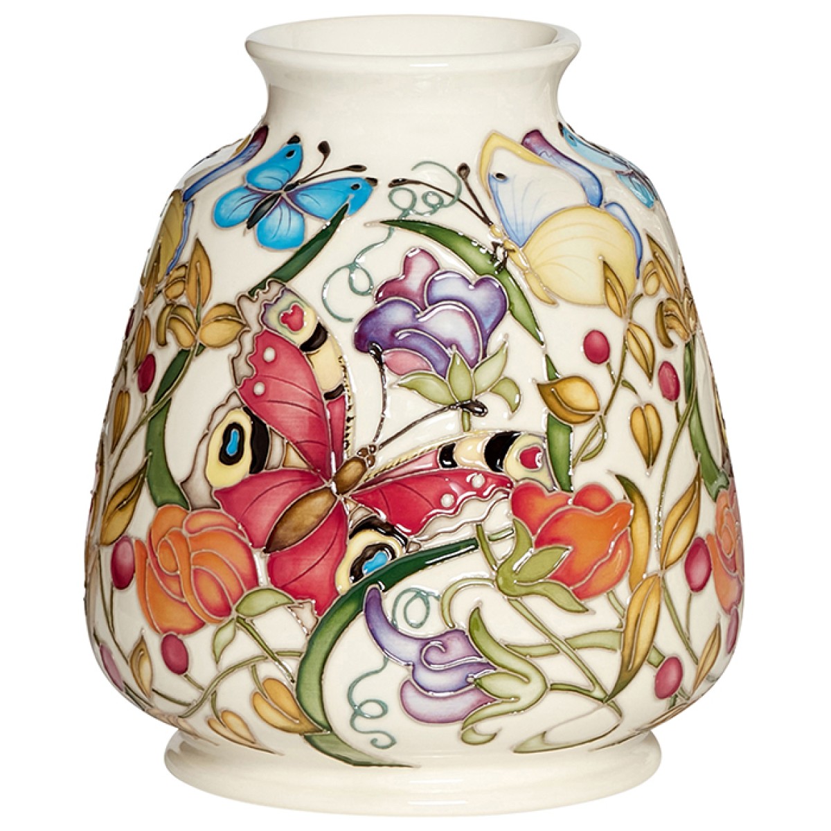 moorcroft イングランド英国王室御用達アールヌーヴォーフラワーベース Proud as a Peacock - Vase (198/5)